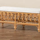 bali & pari Ibiza Modern bohemian Natural Brown Rattan Bench