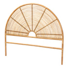 bali & pari Nina Modern Bohemian Honey Rattan Queen Size Standalone Headboard