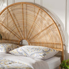 bali & pari Nina Modern Bohemian Honey Rattan Queen Size Standalone Headboard