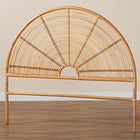 bali & pari Nina Modern Bohemian Honey Rattan Queen Size Standalone Headboard