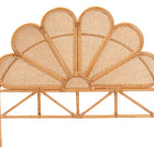 bali & pari Flower Modern Bohemian Honey Rattan Queen Size Standalone Headboard