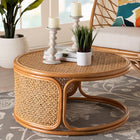 bali & pari Eldon Bohemian Honey Rattan Coffee Table