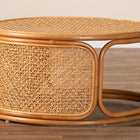 bali & pari Eldon Bohemian Honey Rattan Coffee Table