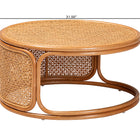 bali & pari Eldon Bohemian Honey Rattan Coffee Table