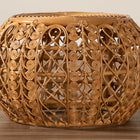 bali & pari Tiramisu Modern Bohemian Natural Brown Rattan Coffee Table