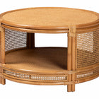 bali & pari Louis Modern Bohemian Natural Brown Rattan Coffee Table