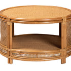 bali & pari Louis Modern Bohemian Natural Brown Rattan Coffee Table