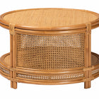 bali & pari Louis Modern Bohemian Natural Brown Rattan Coffee Table