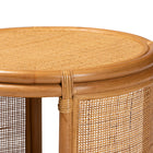 bali & pari Louis Modern Bohemian Natural Brown Rattan End Table