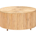 bali & pari Miami Bohemian Light Honey Rattan Coffee Table