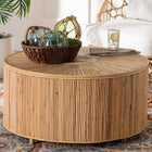 bali & pari Miami Bohemian Light Honey Rattan Coffee Table