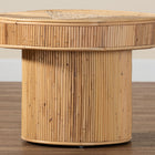 bali & pari Iryna Modern Bohemian Natural Rattan End Table