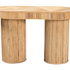 bali & pari Iryna Modern Bohemian Natural Rattan Console Table