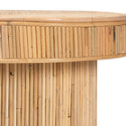 bali & pari Iryna Modern Bohemian Natural Rattan Console Table