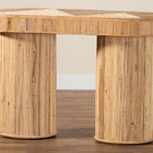 bali & pari Iryna Modern Bohemian Natural Rattan Console Table