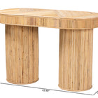 bali & pari Iryna Modern Bohemian Natural Rattan Console Table