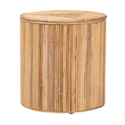 bali & pari Milagra Modern Bohemian Natural Rattan End Table