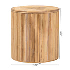 bali & pari Milagra Modern Bohemian Natural Rattan End Table