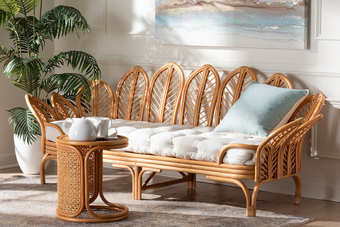 bali & pari Loften Bohemian Light Honey Rattan Daybed