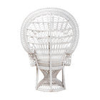 bali & pari Kallima Modern Bohemian White Natural Rattan Peacock Chair