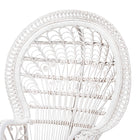 bali & pari Kallima Modern Bohemian White Natural Rattan Peacock Chair
