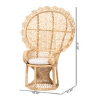 bali & pari Hecate Modern Bohemian Natural Brown Rattan Peacock Chair