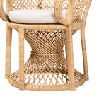 bali & pari Hecate Modern Bohemian Natural Brown Rattan Peacock Chair