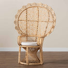 bali & pari Hecate Modern Bohemian Natural Brown Rattan Peacock Chair
