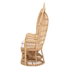 bali & pari Nerita Modern Bohemian Natural Brown Rattan Two-Seater Peacock Chair