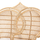 bali & pari Nerita Modern Bohemian Natural Brown Rattan Two-Seater Peacock Chair