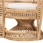 bali & pari Nerita Modern Bohemian Natural Brown Rattan Two-Seater Peacock Chair