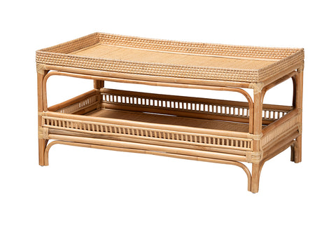 bali & pari Lombok Modern Bohemian Natural Rattan Coffee Table