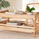 bali & pari Lombok Modern Bohemian Natural Rattan Coffee Table