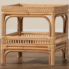 bali & pari Lombok Modern Bohemian Natural Rattan End Table