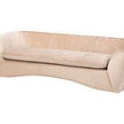 Baxton Studio Adanna Glam and Luxe Champagne Beige Velvet Fabric Sofa