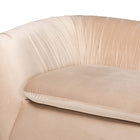 Baxton Studio Adanna Glam and Luxe Champagne Beige Velvet Fabric Sofa