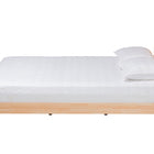 Baxton Studio Hosea Japandi Carved Honeycomb Natural King Size Platform Bed