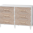 Baxton Studio Louetta Carved Contrasting 3-Piece Bedroom Set