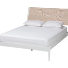 Baxton Studio Louetta Coastal White Caved Contrasting Queen Size 4-Piece Bedroom Set