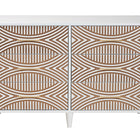 Baxton Studio Louetta Coastal White Carved Contrasting 6-Drawer Dresser