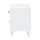 Baxton Studio Louetta Carved Contrasting Nightstand