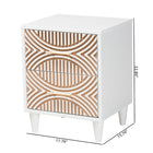 Baxton Studio Louetta Carved Contrasting Nightstand