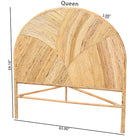 bali & pari Seana Bohemian Honey Rattan Queen Size Standalone Headboard
