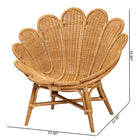 bali & pari Blossom Bohemian Honey Rattan Accent Flower Chair