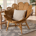 bali & pari Blossom Bohemian Honey Rattan Accent Flower Chair