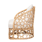 bali & pari Prisca Bohemian Light Honey Rattan Accent Chair
