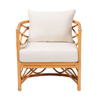 bali & pari Acelynn Bohemian Light Honey Rattan Arm Chair