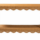 bali & pari Oteria Bohemian Light Honey Scalloped Rattan Console Table