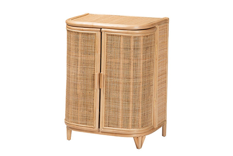 bali & pari Yanka Bohemian Natural Rattan Storage Cabinet