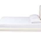 Baxton Studio Ralayna Modern Luxe Ivory Boucle Fabric Queen Size Bed